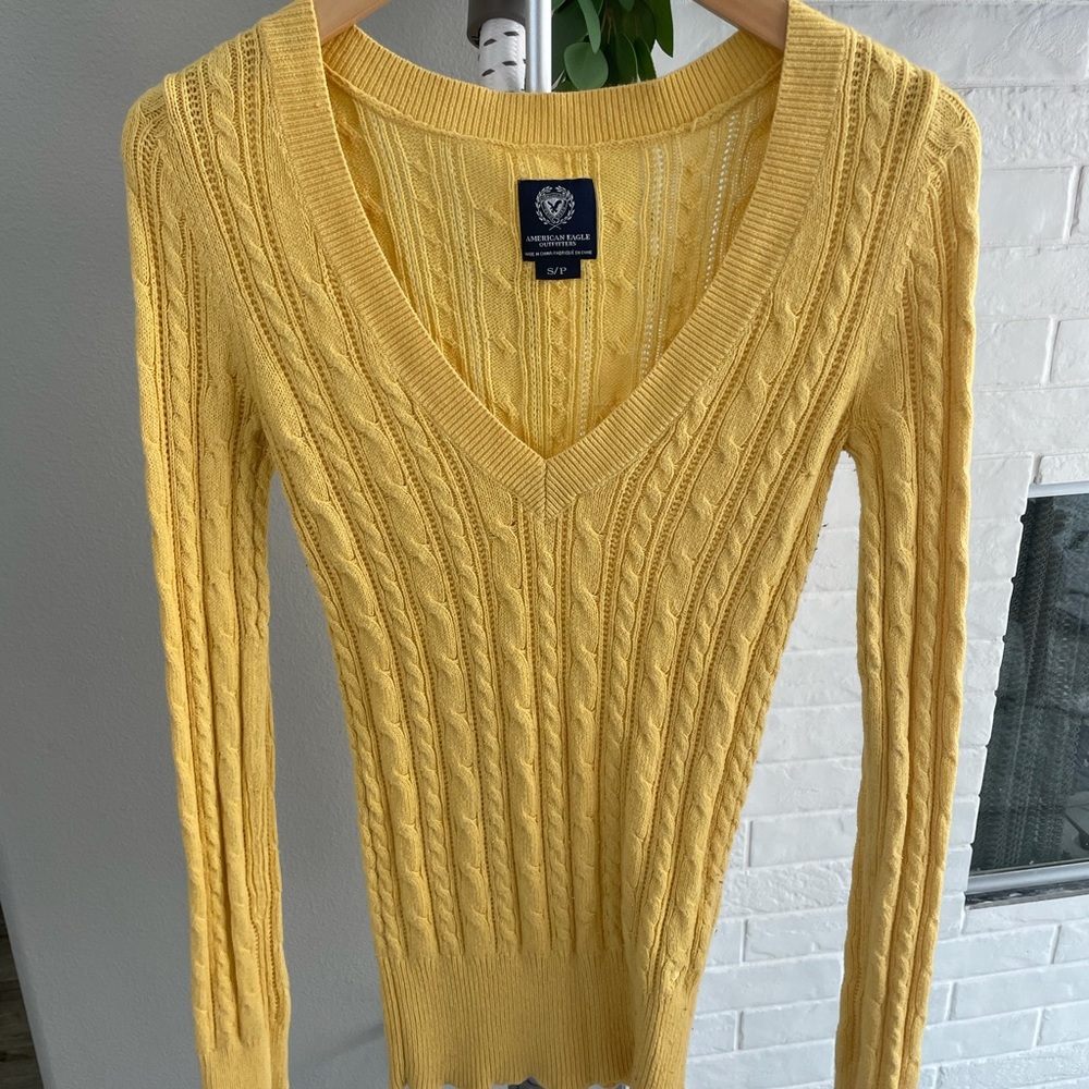 Yellow long sleeve sweater